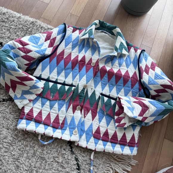 ZARA viral diamond quilted jacquard jacket - Picture 2 of 6